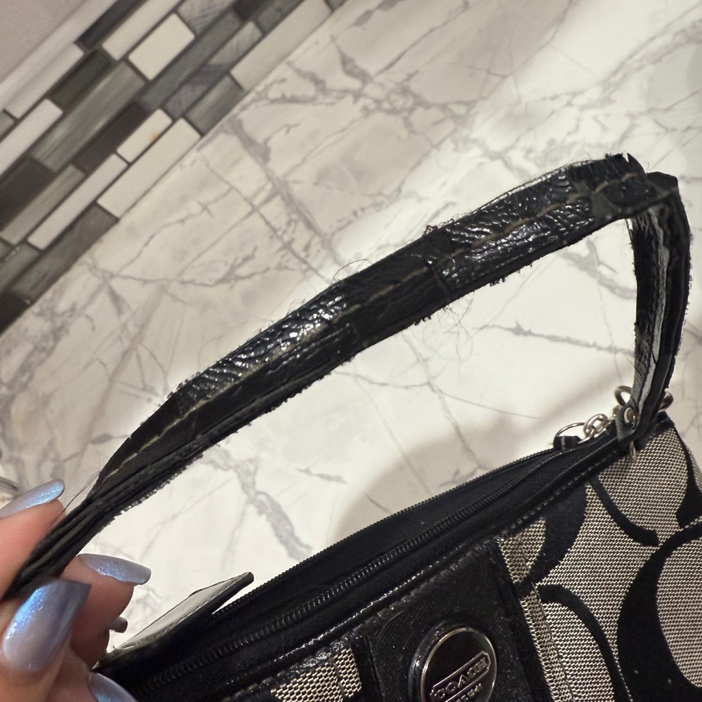 Coach Monochrome Signature Pouch with Strap Bag - Picture 4 of 4